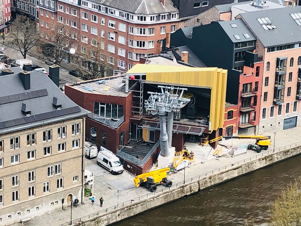 Vue d'ensemble téléphérique de Namur